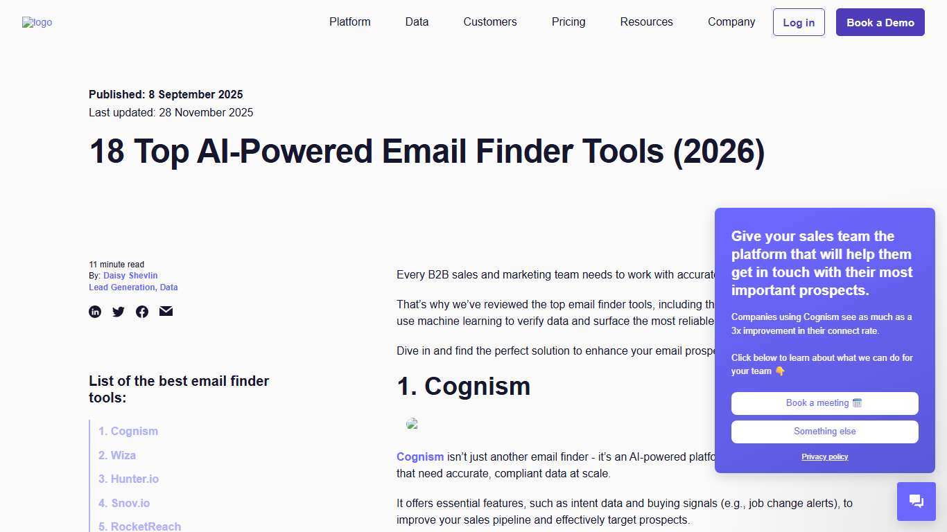 18 Top AI-Powered Email Finder Tools (2026)